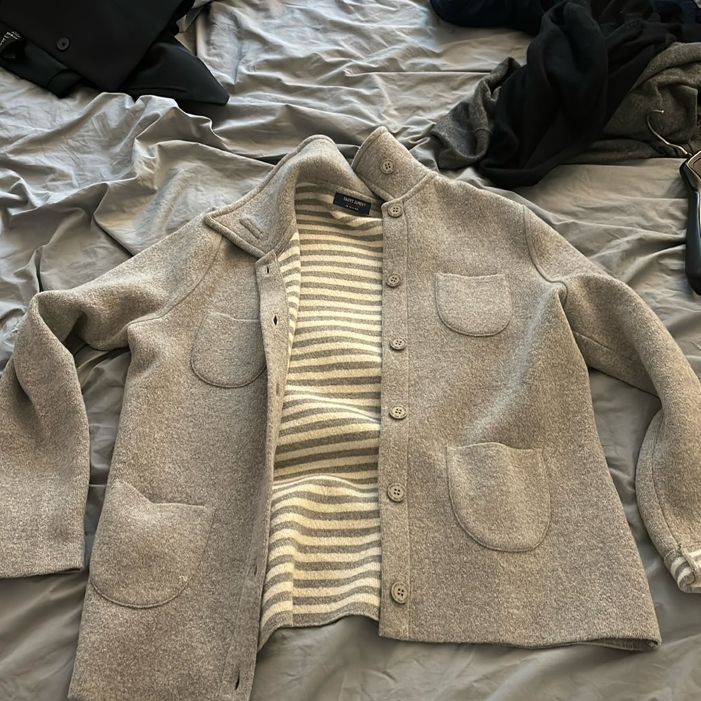 Grey jacket wool Saint James